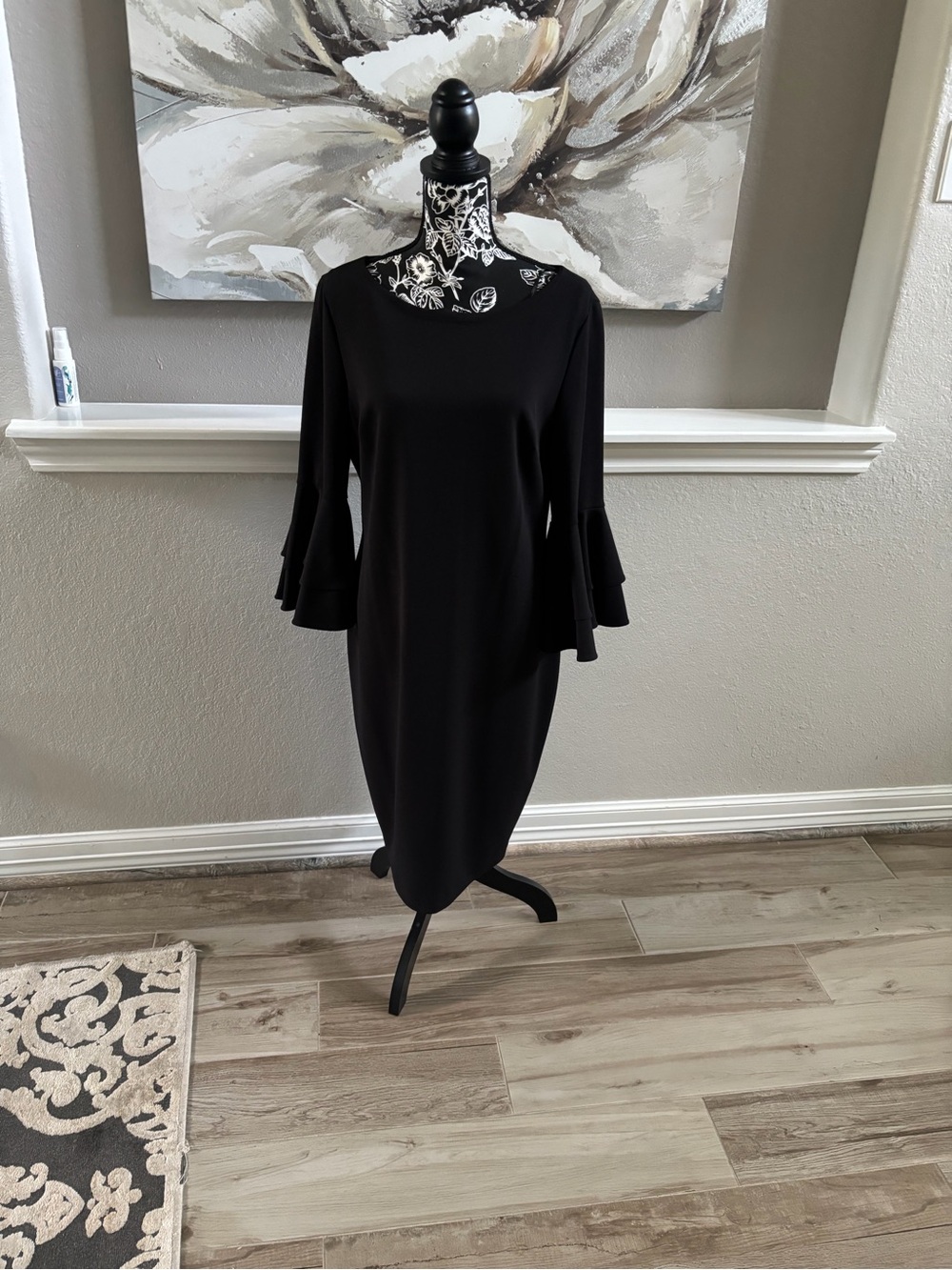 Calvin Klein Black Bell-Sleeve Dress
